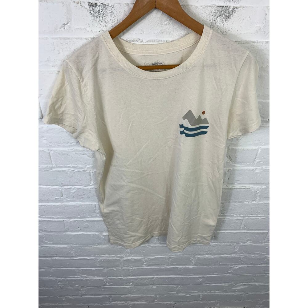 Allbirds Women's Pullover Crewneck T-Shirt Short Sleeves Stretch White Size XL